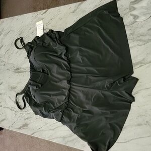 CROFT & BARROW Tummy Control Swimsuit Romper black plus size 18W